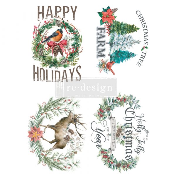 Redesign Transfer Holly Jolly Xmas DISC