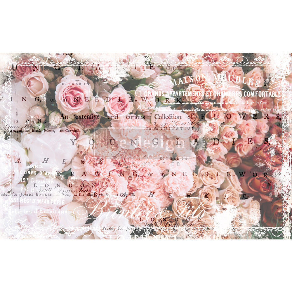 Redesign Decoupage Tissue Paper Angelic Rose Garden