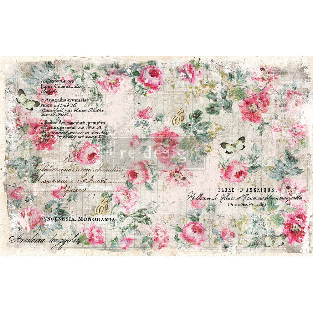 Redesign Decoupage Tissue Paper Floral Wallpaper