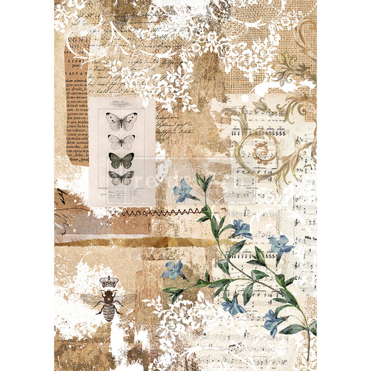 Redesign Decoupage Rice Paper Botanical Sonata