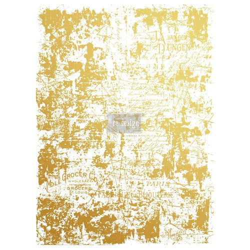 Redesign Transfer Gilded Distressed Wall  Foil Transfer